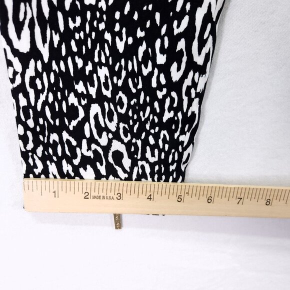 Guess By Marciano Pants Size 4 Animal Cheetah Print Zip Ankle 28" Inseam - Picture 12 of 15